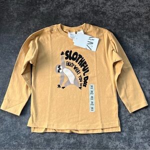 NWT Zara Sloth Shirt Size 2-3 Years